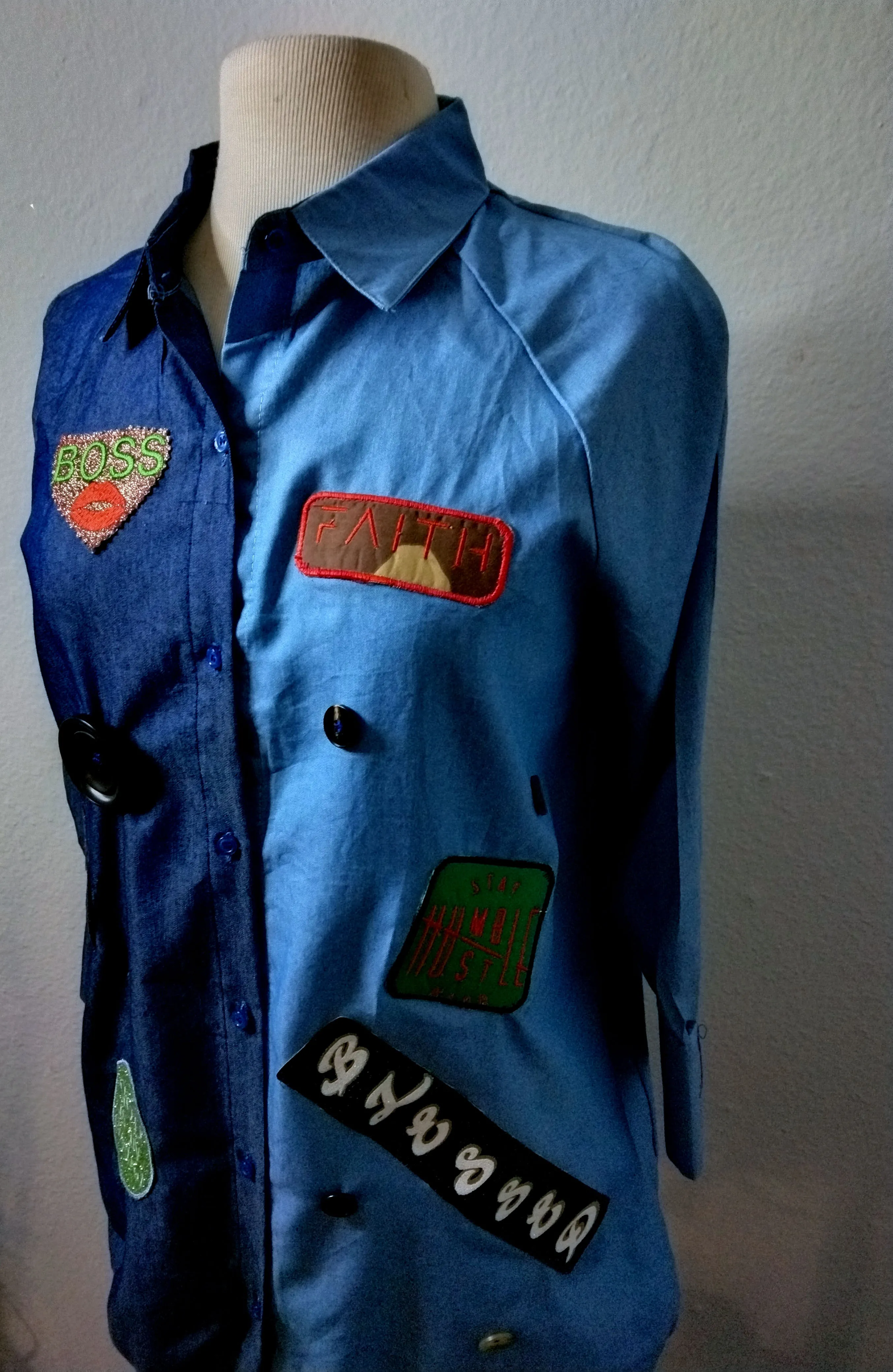 Blue Jean Cinch Shirt Dress
