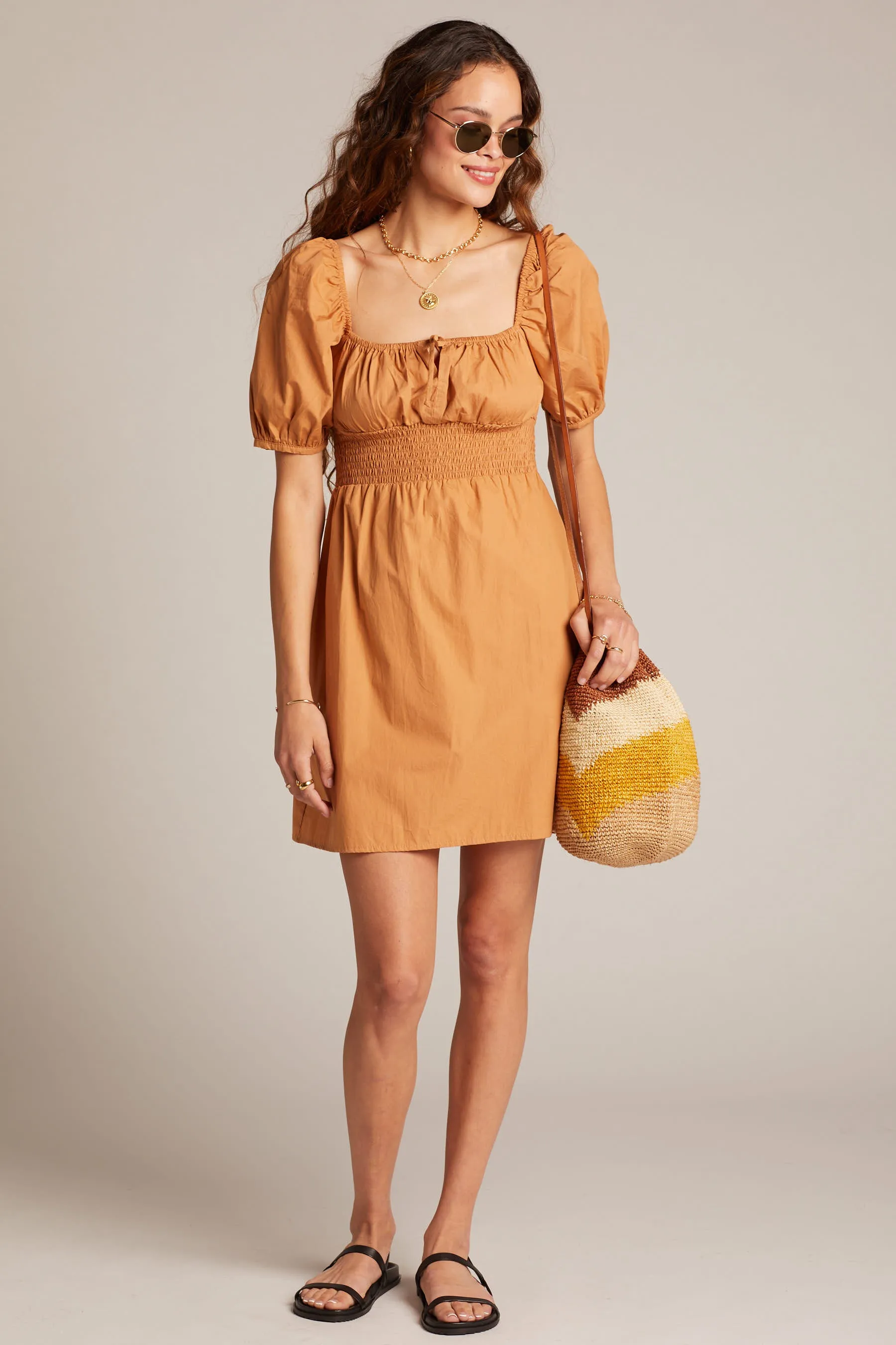 Caramel Mariette Mini Dress