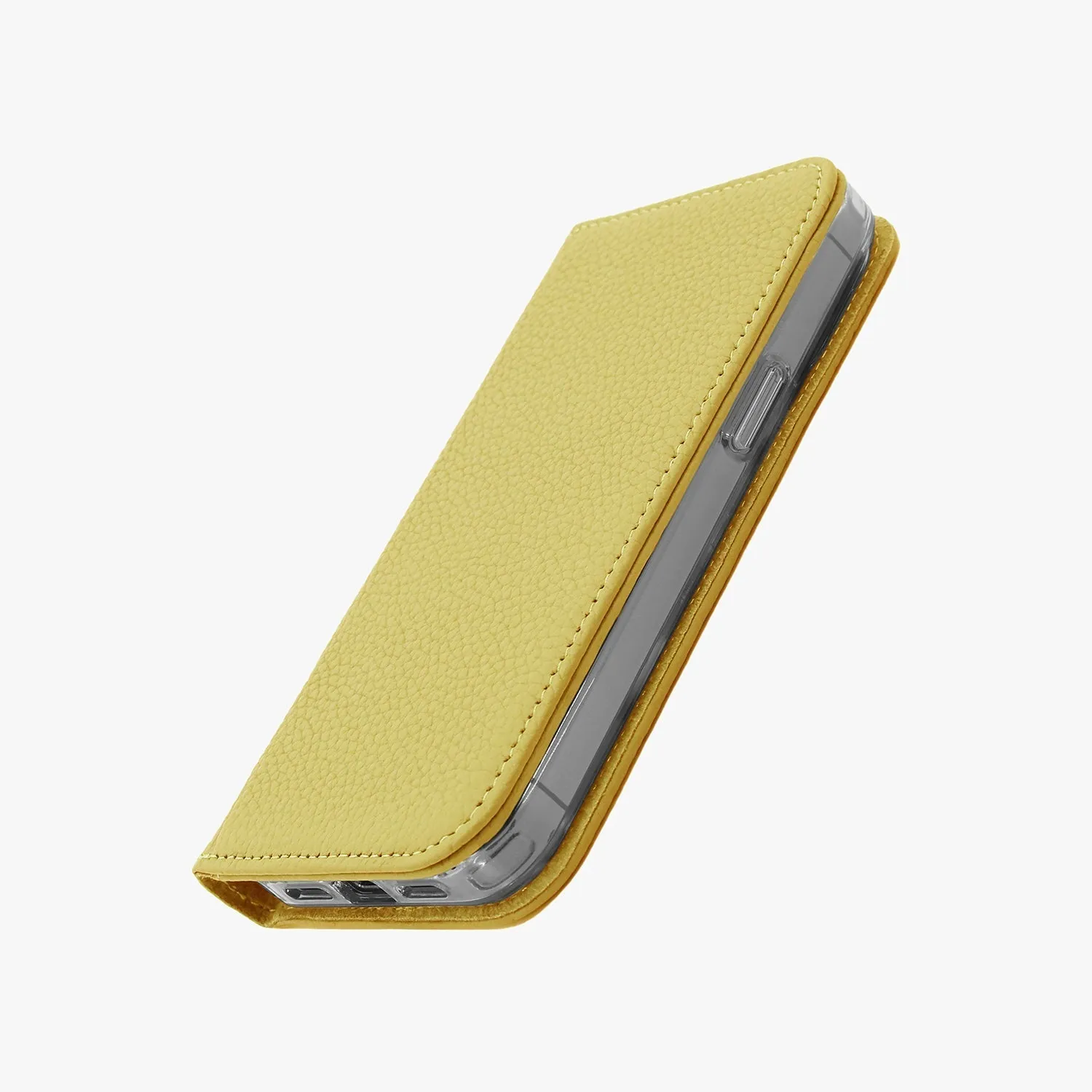 iPhone 14 Plus MagSafe Leather Flip Cover with Clear Case