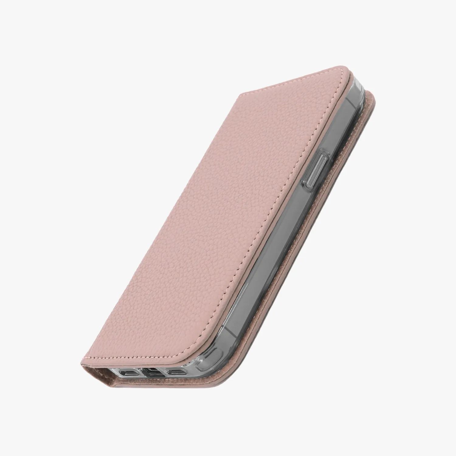 iPhone 14 Plus MagSafe Leather Flip Cover with Clear Case