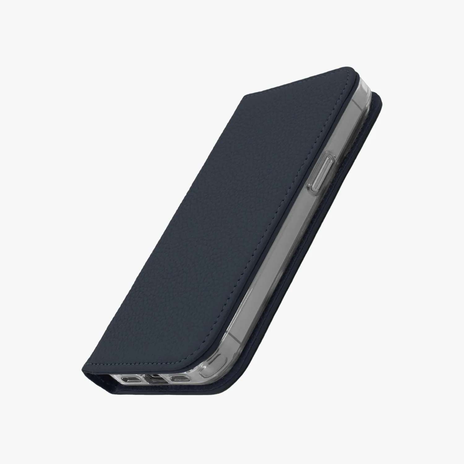 iPhone 14 Plus MagSafe Leather Flip Cover with Clear Case