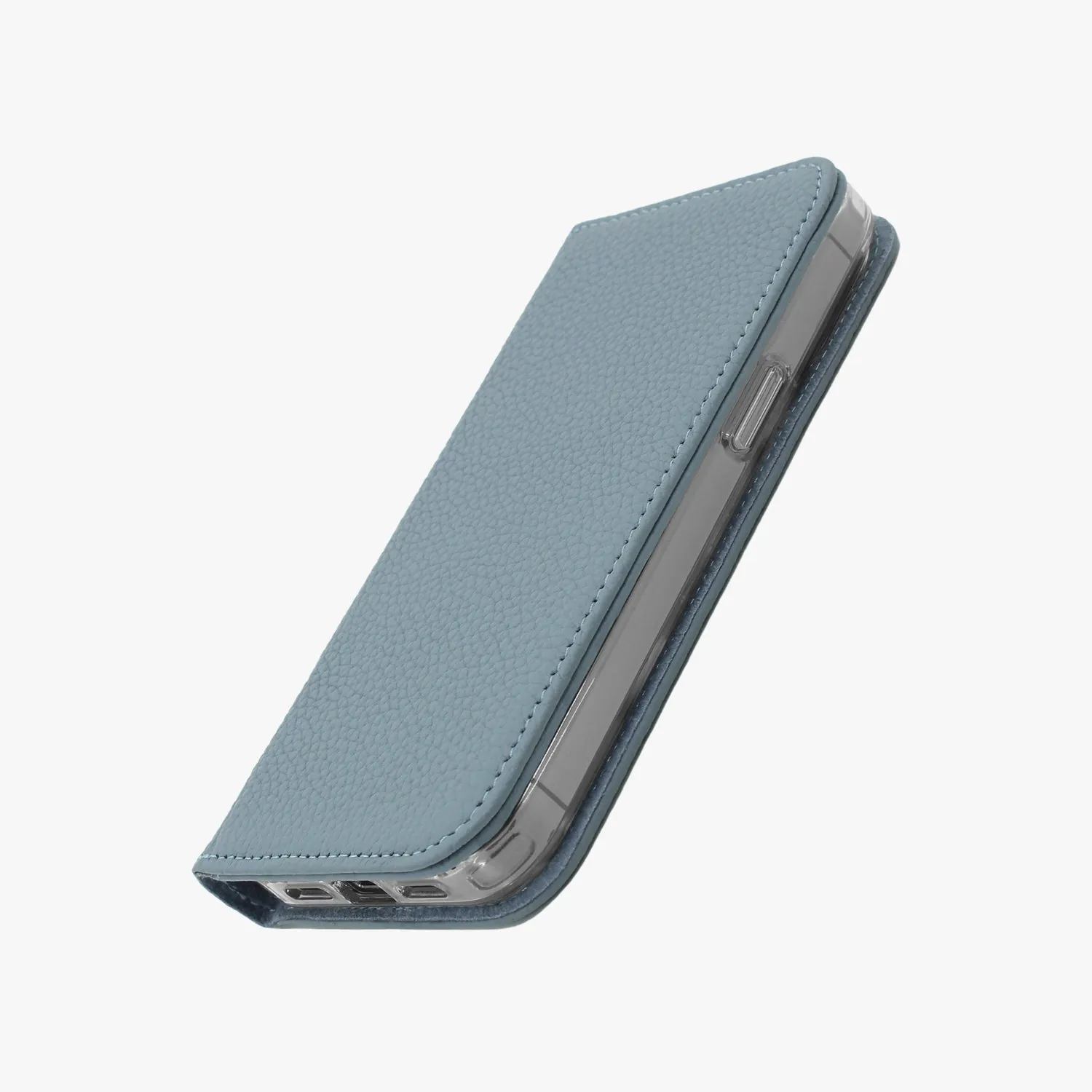 iPhone 14 Plus MagSafe Leather Flip Cover with Clear Case