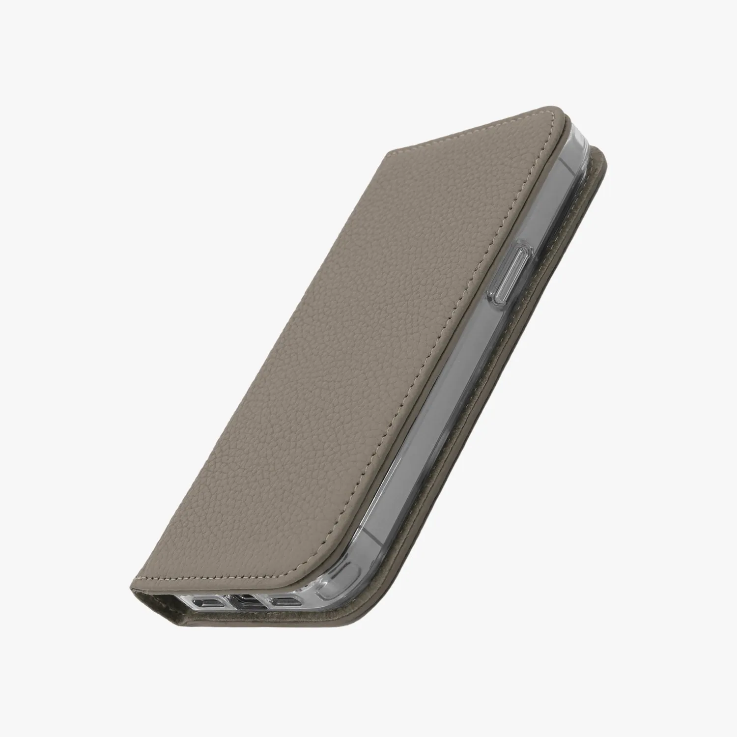 iPhone 14 Plus MagSafe Leather Flip Cover with Clear Case