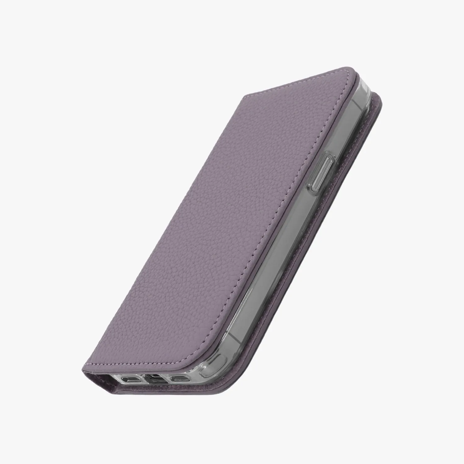 iPhone 14 Plus MagSafe Leather Flip Cover with Clear Case