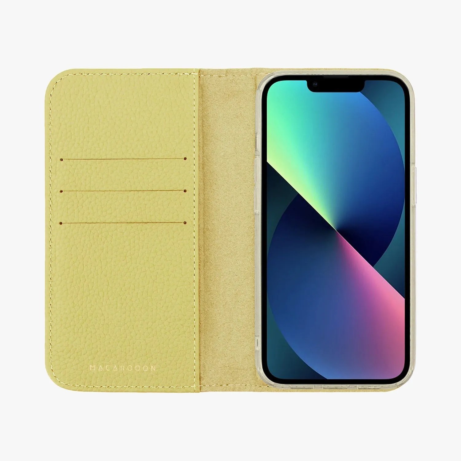 iPhone 14 Plus MagSafe Leather Flip Cover with Clear Case