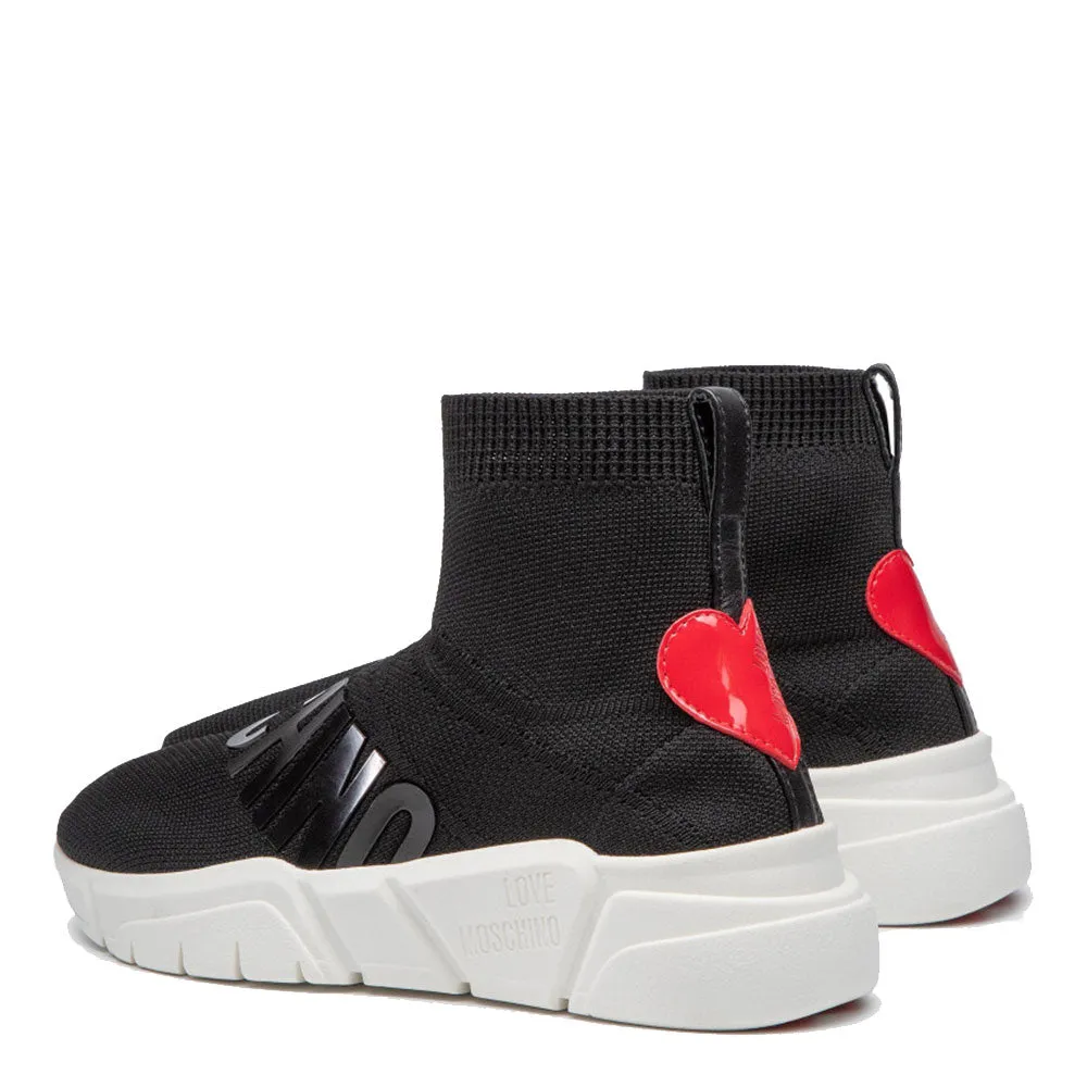 Scarpe Donna LOVE MOSCHINO Sneakers Running a Calzino Nero