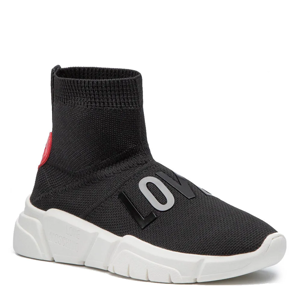 Scarpe Donna LOVE MOSCHINO Sneakers Running a Calzino Nero