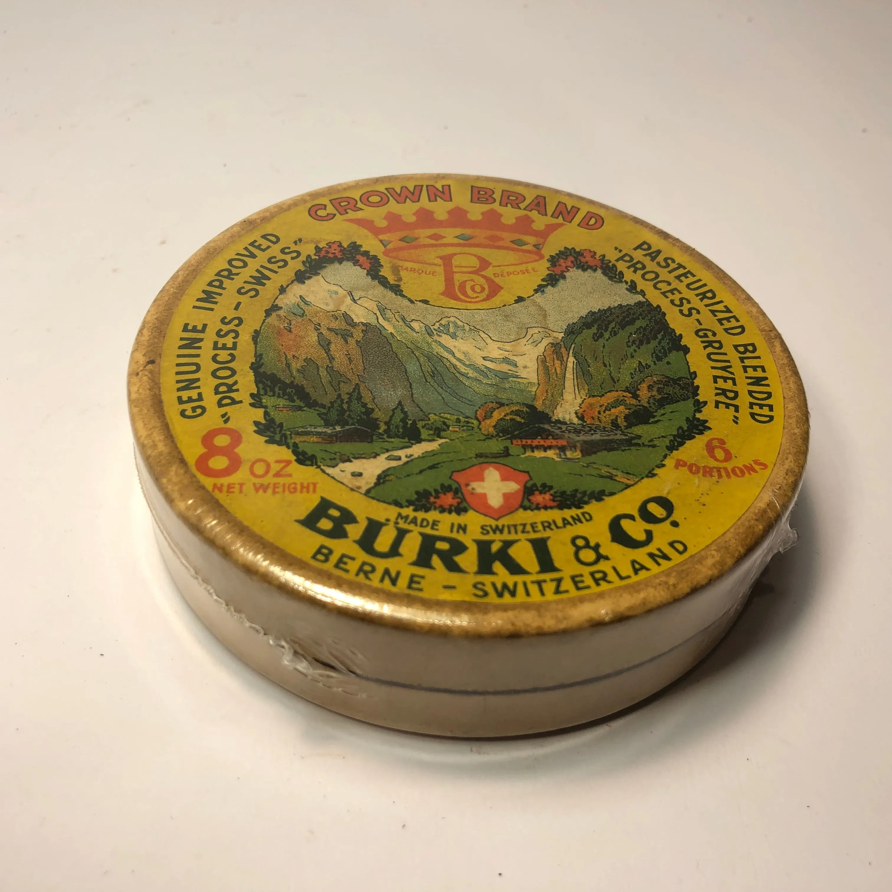Vintage Crown Brand Swiss Cheese Container